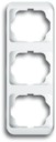 Рамка 3-постовая, вертикальная, серия alpha nea, цвет белый глянцевый
