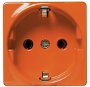 Розетка SCHUKO с заземлением для специальных сетей, 16А / 250В, серия Stylo/(Re)stylo, цвет оранжевый