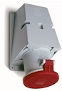 Surface socket-outlet, 6h, 63A, IP44, 3P+E