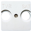 Накладка для TV-R-SAT розетки, 2-модульная, серия Stylo/(Re)stylo, цвет слоновая кость