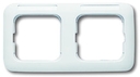 Рамка 2-постовая, горизонтальная, с полем для надписи, серия Reflex SI, цвет альпийский белый