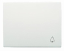 Клавиша для 1-клавишных выключателей/переключателей/кнопок с символом "ЗВОНОК", серия OLAS, цвет белый жасмин