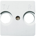 Накладка для TV-R розетки, 2-модульная, серия Stylo/(Re)stylo, цвет слоновая кость