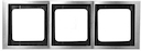 Рамка 3-постовая, горизонтальная, серия OLAS, цвет титан