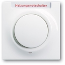 Клавиша для механизма 1-клавишного выключателя/переключателя/кнопки, с красной линзой, с маркировкой "HNS", серия impuls, цвет альпийский белый