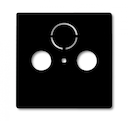 Плата центральная (накладка) для ТВ-розеток, серия Basic 55, цвет château-black