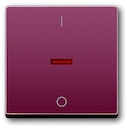 Клавиша для механизма 1-клавишного выключателя/переключателя/кнопки, с красной линзой, с маркировкой "I/O", серия solo/future, цвет toscana/красный