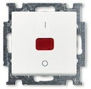Выключатель с клавишей, 2-полюсный, 20 А, Basic 55, альпийский белый