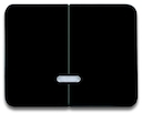 Клавиша для 2-канального светорегулятора 6565 U, серия alpha exclusive, цвет обсидиан