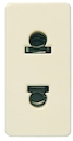 Розетка стандартная смешанная в сборе без заземления, 16А / 250В, серия Stylo/(Re)stylo, цвет слоновая кость