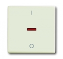 Клавиша для механизма 1-клавишного выключателя/переключателя/кнопки, с красной линзой, с маркировкой I/O, серия solo/future, цвет chalet-white