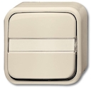 Переключатель 1-клавишный, с полем для надписи, для открытого монтажа, серия Busch-Duro 2000 AP, цвет слоновая кость