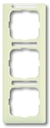 Рамка 3-постовая, вертикальная, с полем для надписи, серия Busch-Duro 2000 SI linear, цвет слоновая кость