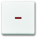Клавиша для 1-клавишных выключателей/переключателей/кнопок, красная линза, Impressivo, белый