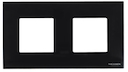 Рамка 2-постовая, серия Zenit, стекло чёрное