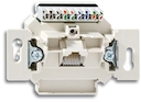 Механизм 1-постовой компьютерной/телефонной розетки UAE, 8 полюсов, RJ45, категория 6е, неэкранированная, до 250 МГц