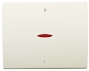 Клавиша для 1-клавишных выключателей/переключателей/кнопок с символом "I/O" и линзой подсветки, серия OLAS, цвет белый жасмин