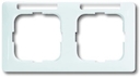 Рамка 2-постовая, горизонтальная, с полем для надписи, серия Reflex SI linear, цвет альпийский белый
