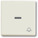 Клавиша для механизма 1-клавишного выключателя/переключателя/кнопки, с прозрачной линзой и символом ЗВОНОК, серия solo/future, цвет chalet-white