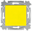 Переключатель кнопочный одноклавишный ABB Levit жёлтый / дымчатый чёрный