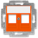 Накладка с суппортом ABB Levit для информационных разъёмов оранжевый