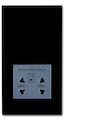 Розетка для электробритвы, 220/115 В, 20 ВА, Future/Axcent/Carat/Династия, черный бархат