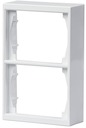 Рамка 2-постовая, 100мм, для наружого монтажа DoubleSchuko Impressivo, белый