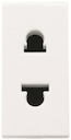 Розетка стандартная смешанная в сборе без заземления, 16А / 250В, серия Zenit, цвет альпийский белый