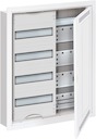 Шкаф 48М в нишу с медиапанелями 684х560х120 с расстоянием между DIN-рейками 125 мм и самозажимными клеммами N/PE и Wi-Fi дверью с вент. отверстиями U42MMW