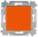 Выключатель одноклавишный ABB Levit двухполюсный оранжевый / дымчатый чёрный