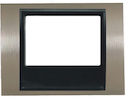 ABB Накладка (центральная плата) для механизма цифрового FM-радио арт.9368 и/или механизма (блока) ДУ арт.9368.2, полированная сталь