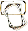 ABB Stylo Обрамление декоративное для 2-постовых рамок, серебро