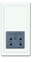 Розетка для электробритвы, 220/115 В, 20 ВА, Future/Axcent/Carat/Династия, белый бархат