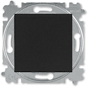 Переключатель кнопочный одноклавишный ABB Levit антрацит / дымчатый чёрный