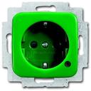 ABB Busch-Duro Розетка с/з с индикацией LED, Duro, зеленый