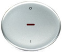 ABB Tacto Клавиша для 1-клавишных выключателей/переключателей/кнопок с символом "I/O" и линзой круговой подсветки, серебро
