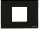 Рамка итальянского стандарта 3M, 2-модульная, базовая, серия Zenit, цвет стекло чёрное