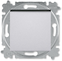 Выключатель кнопочный одноклавишный ABB Levit серебро / дымчатый чёрный