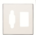 Накладка для мех.VGA+mj3.5mm, серия SKY, цвет белый