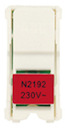 Блок светодиодной подсветки для 2-полюсных выключателей, переключателей и проходных (перекрёстных) переключателей,  цвет цоколя красный