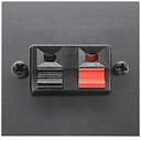 Механизм аудиоразъёма для подключения громкоговорителей/динамиков (прищепки), чёрный+красный, 2-модульный, серия Zenit, цвет антраци