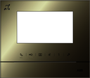 Рамка для абонентского устройства 4,3, золотой глянцевый, с символом индукционной петли