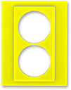 Сменная панель ABB Levit на розетку с заземлением двойную жёлтый