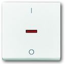 ABB Impressivo Клавиша для 1-клавишных выключателей/переключателей/кнопок с символом "I/O", красная линза, , белый
