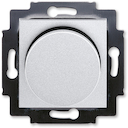 Светорегулятор ABB Levit поворотно-нажимной 60-600 Вт R серебро / дымчатый чёрный
