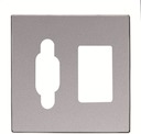 Накладка для мех.VGA+mj3.5mm, серия SKY, цвет серебряный