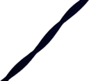 Кабель двойной витой коаксиальный в декор оплетке (синий)