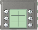Панель лицевая модуля доп.кнопок вызова (6-8), 6 кнопок, Robur