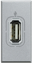 Axolute USB разъем, цвет алюминий
