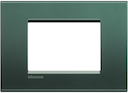 LivingLight Рамка прямоугольная, 3 модуля, цвет Зеленый шелк